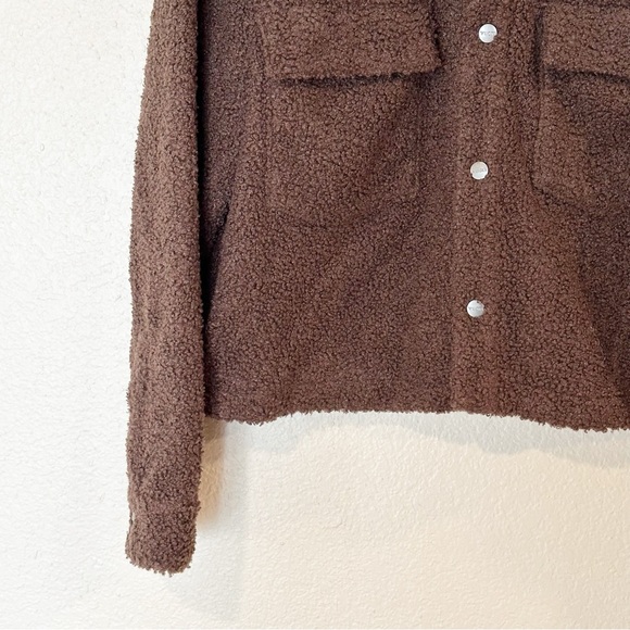Vuori Jacket Womens M Sycamore Short Shirt Jacket Snap Button Fleece Brown Java - Picture 6 of 9